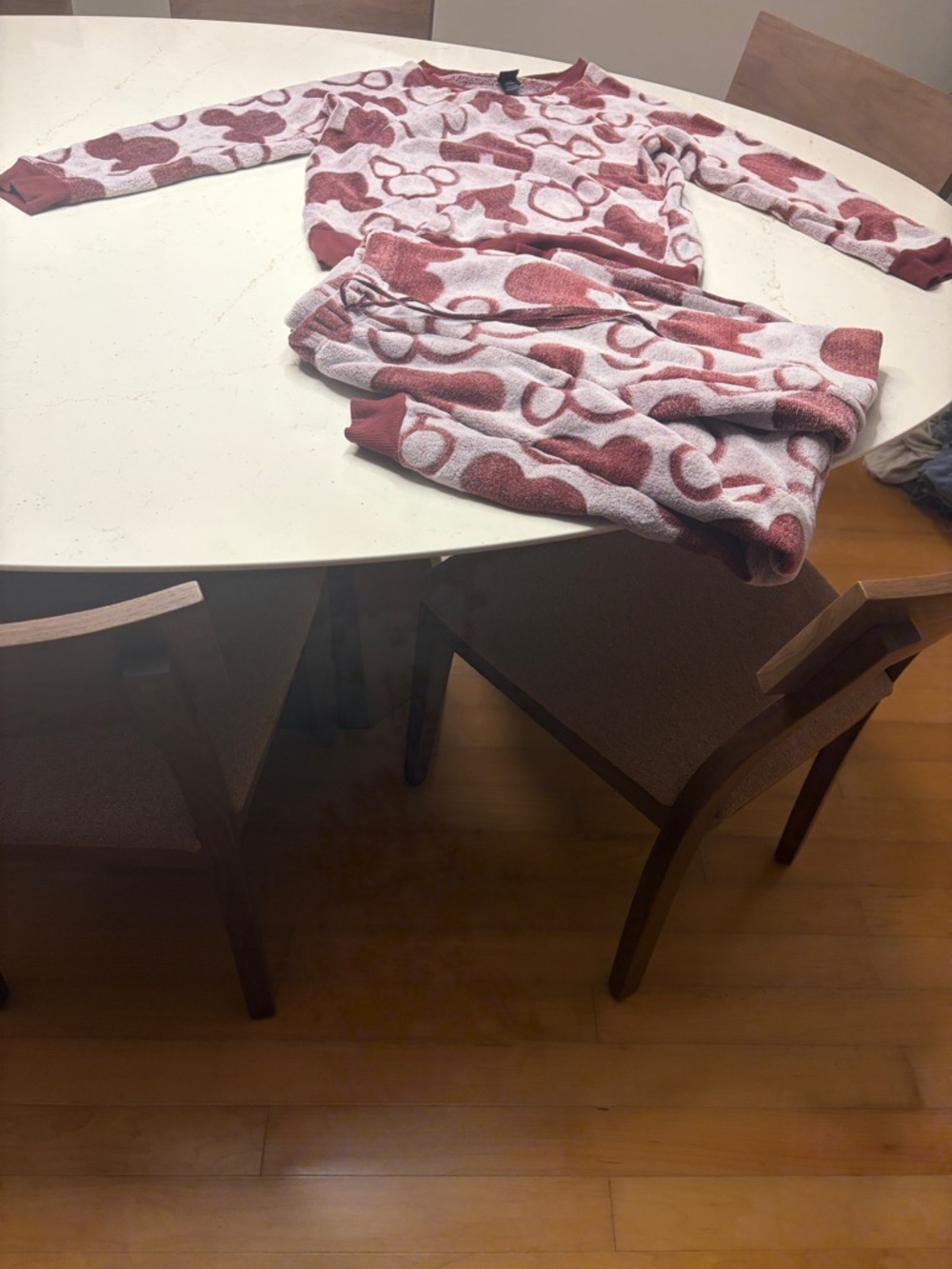 Disney Red Patterned Loungewear Set -Mickey mouse